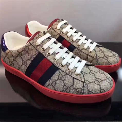 gg supreme gucci sneakers|gucci gg canvas sneakers.